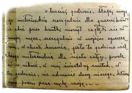 Fragment rękopisu Dzienniczka św. s. Faustyny Kowalskiej