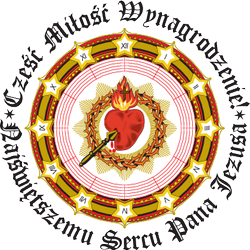 Cześć Miłość Wynagrodzenie Najświętszemu Sercu Pana Jezusa - logo Honorowej Straży NSPJ