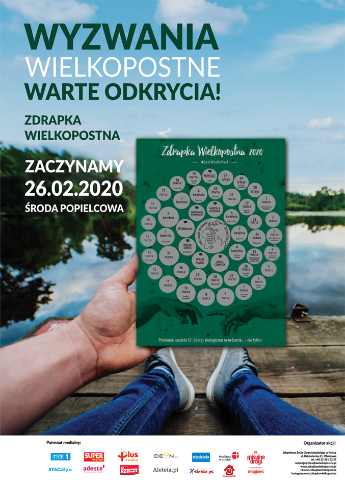 Podczas piątkowego Brzeskiego Wieczoru Uwielbienia, za dobrowolną ofiarą nabyć będzie można Zdrapkę Wielkopostną 2020.